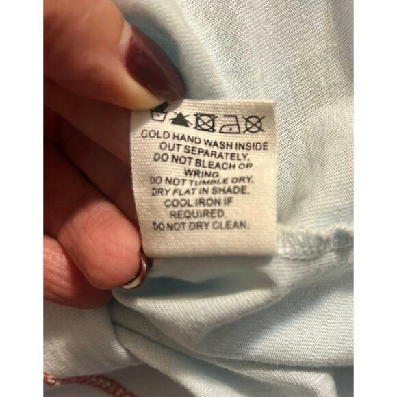 Princess Polly Hibiscus Baby Tee in Blue Women's sz. 2 - Picture 6 of 7